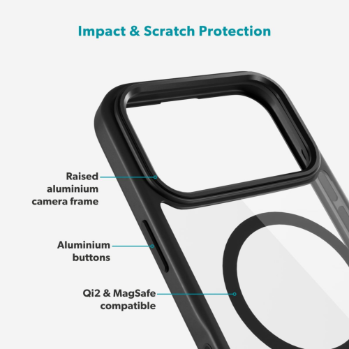 C&C Hero Pro Mag+ Case for iPhone 17 Pro Max - Clear/Black