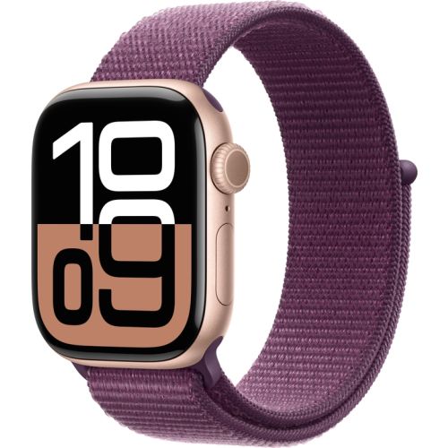 DEMO Apple Watch Series 10 GPS 42mm Rose Gold Aluminium - Plum Sport Loop
