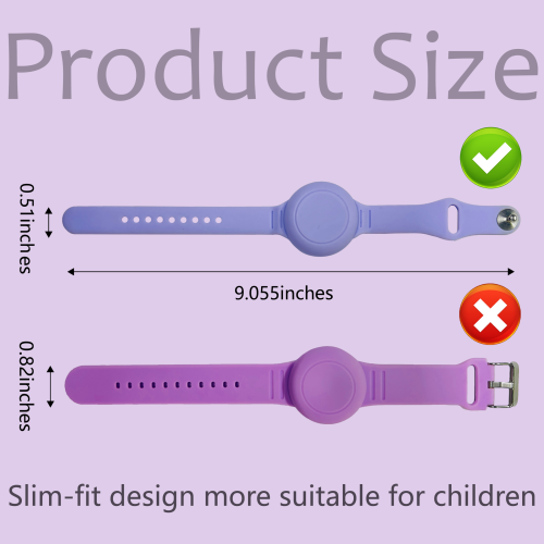 OFKOZ Waterproof Kids Bracelet for Airtag - Shark Blue