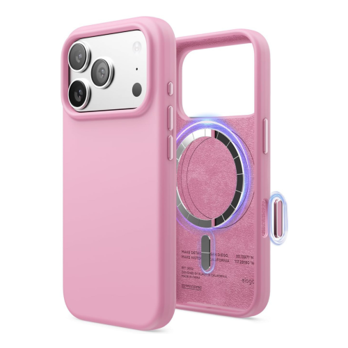 Elago Magnetic Silicone Case for iPhone 18 Pro Max/17 Pro Max - Hot Pink