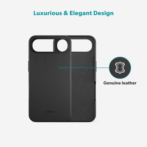 Epico Leather Mag+ Case for iPhone Air - Black