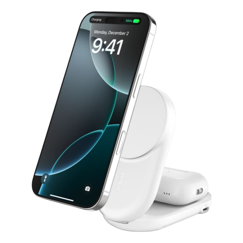 Belkin UltraCharge 25W Qi2 2in1 Magnetic Charger Plus USB-C - White