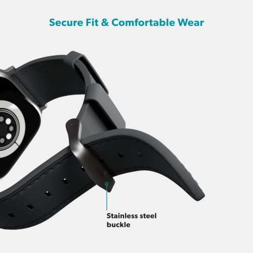 Epico Leather Band for Apple Watch (40-42mm) - Black