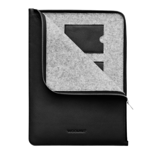 Woolnut Leather Folio for 13/14-inch MacBook - Black