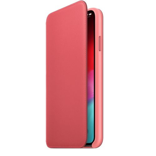 Apple iPhone XS Max Leather Folio Peony Pink