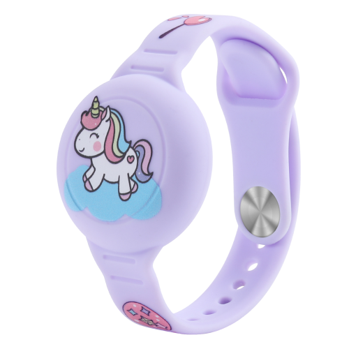 OFKOZ Waterproof Kids Bracelet for Airtag - Unicorn Purple