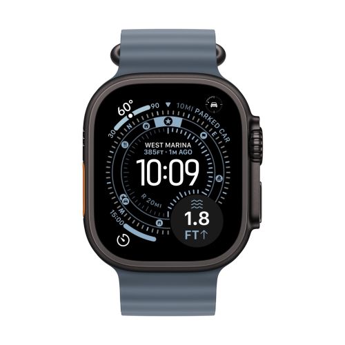 Apple Watch 49mm Anchor Blue Ocean Band - Black Titanium Finish