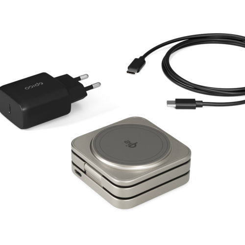 Epico Qi2 3in1 Aluminium Mag+ Wireless Charger - Titanium