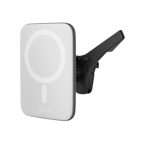 Epico Mag+ Ultrathin Car Charger (Qi2) - Silver/White