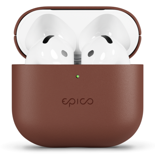 Epico Leather Cover for Airpods 4 - Brown