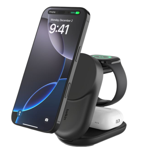 Belkin UltraCharge 25W Qi2 3in1 Magnetic Charger USB-C - Black