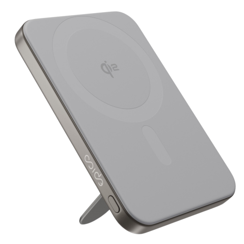 Epico Qi2 Mag+ Power Bank with Stand - 5 000 mAh - Titanium