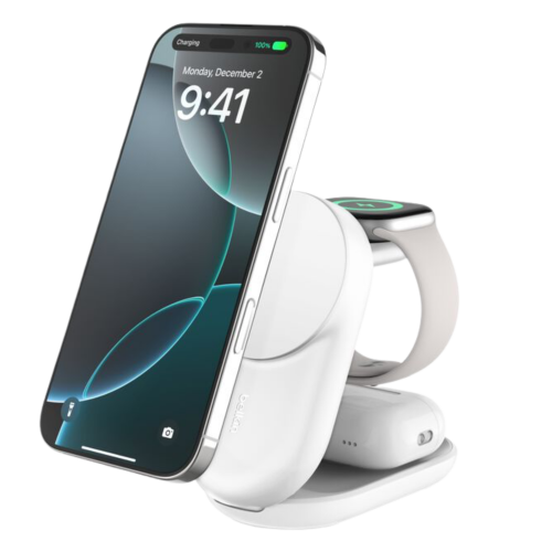 Belkin UltraCharge 25W Qi2 3in1 Magnetic Charger USB-C - White