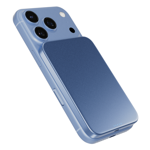 C&C Qi2 Aluminium Mag+ Power Bank 5 000 mAh - Light Blue