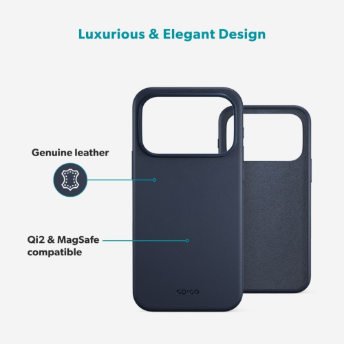 Epico Leather Pro Mag+ Case iPhone 18 Pro/17 Pro - Blue