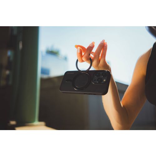 Decoded Recycled Plastic Loop Stand Back Cover for iPhone 15 Plus - Silver