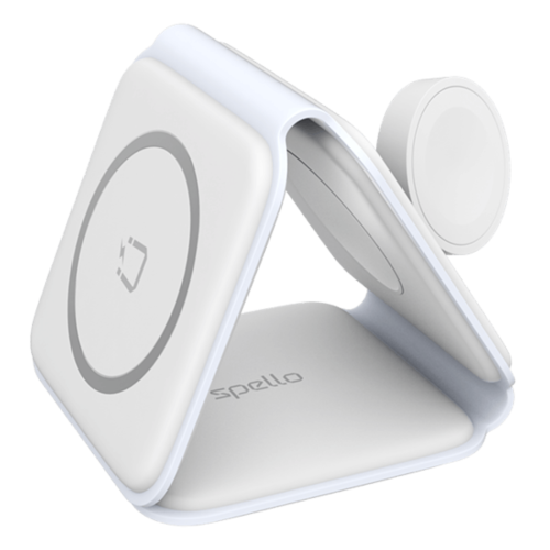 Spello 3in1 Portable Wireless Charger - White