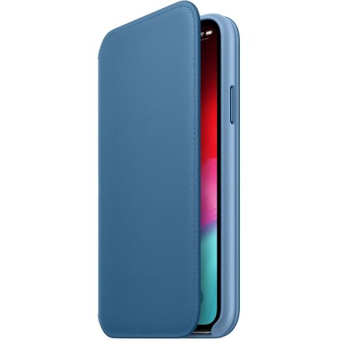 Apple iPhone XS Leather Folio Cape Cod Blue