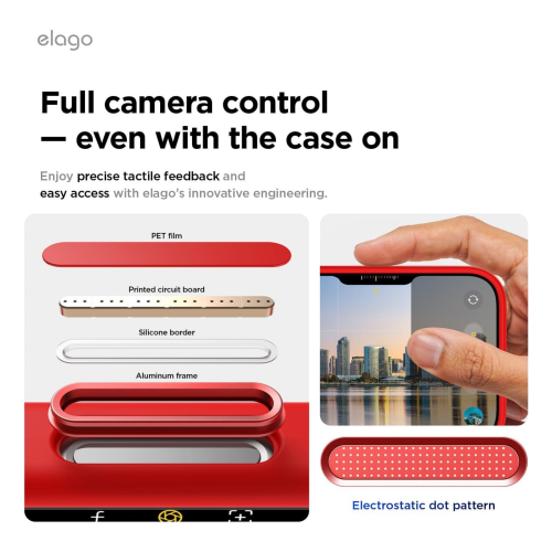 Elago Magnetic Silicone Case for iPhone 18 Pro Max/17 Pro Max - Red