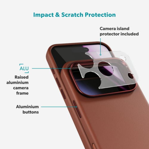 Epico Leather Pro Mag+ Case iPhone 18 Pro/17 Pro - Brown