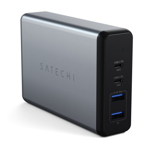 Satechi Dual USB-C/USB 108W PD Travel Charger Space Grey