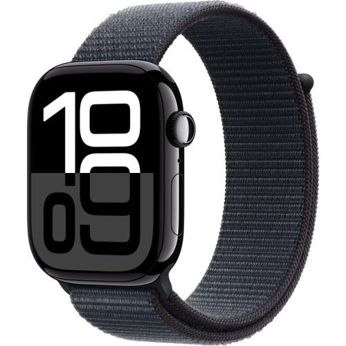 DEMO Apple Watch Series 10 GPS 46mm Jet Black Aluminium - Ink Sport Loop
