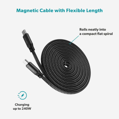 Epico UltraLink 240W USB-C to USB-C Magnetic Cable 1.5m - Black