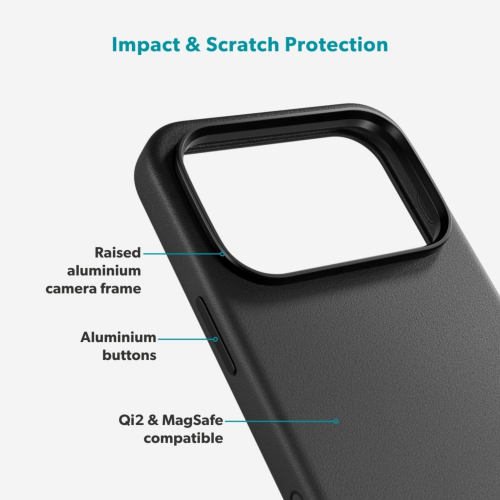 Epico Leather Mag+ Case for iPhone 17 Pro - Black