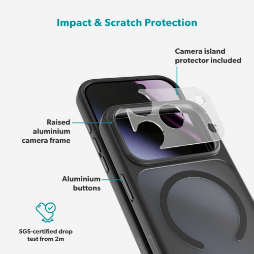 C&C HeroMatte Pro Mag+ Case for iPhone 18 Pro/17 Pro - Black