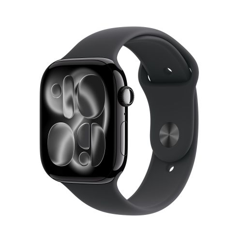 DEMO Apple Watch Series 11GPS46mmJet Black Aluminium - Black Sport Band - M/L