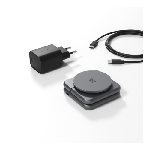 Epico 3in1 Mag+ Foldable Qi2 25W Wireless Charger - Space Grey