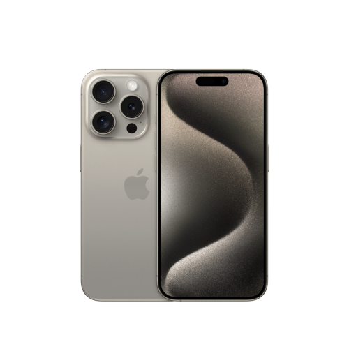 Refurbished iPhone 15 Pro 128GB, Natural titanium, Grade: AA, Battery: Good