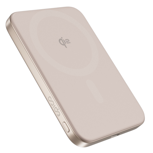 C&C Qi2 Aluminium Mag+ Power Bank 5 000 mAh - Desert Titanium